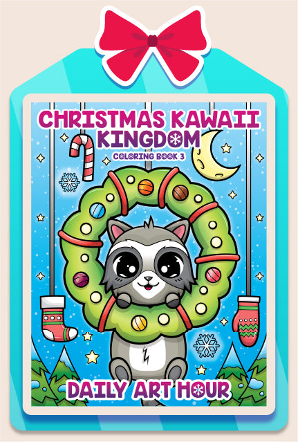 Christmas Kawaii Kingdom Coloring Book 3 (Digital Download)