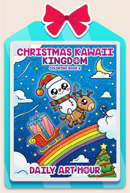 Christmas Kawaii Kingdom Coloring Book 6 (Digital Download)