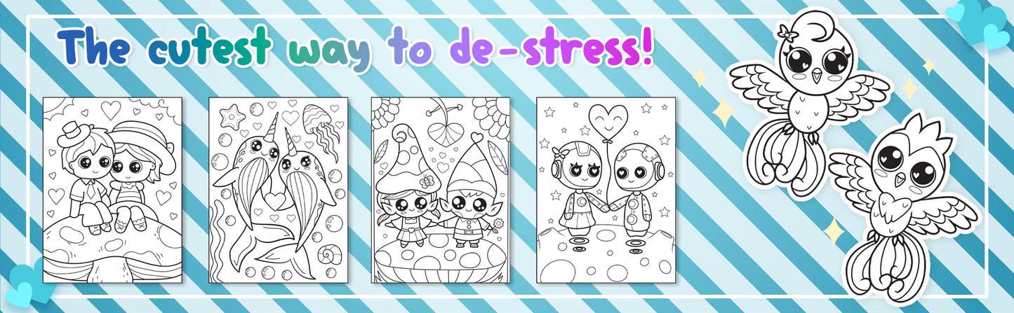 Kawaii Kingdom In Love Coloring Book 2 (Digital Download)