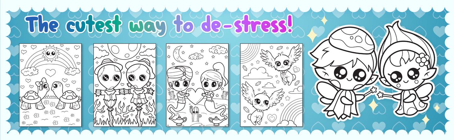 Kawaii Kingdom In Love Coloring Book 3 (Digital Download)