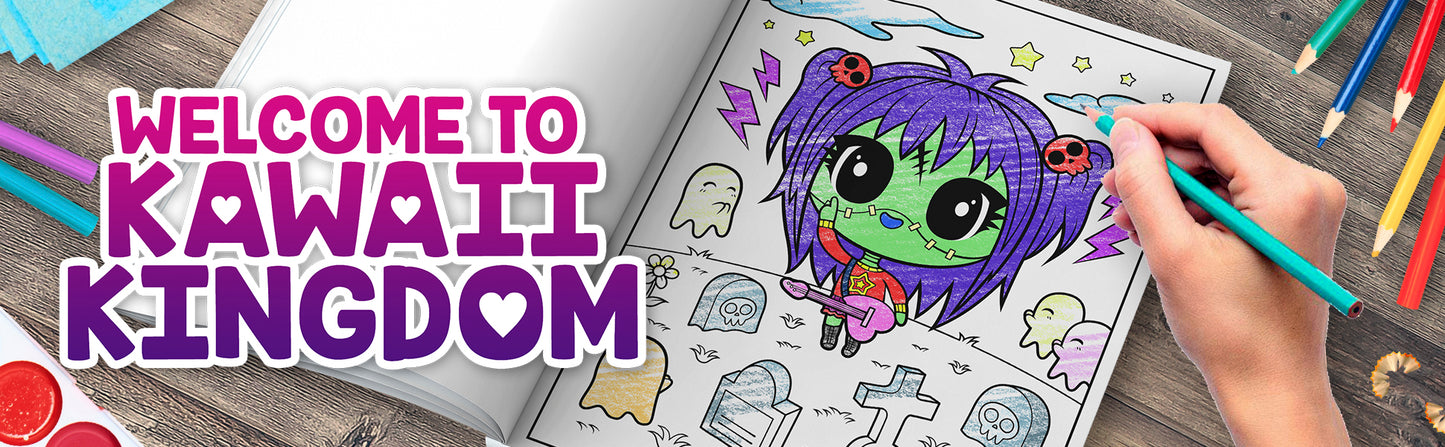Creepy Kawaii Kingdom Coloring Book 1 (Digital Download)