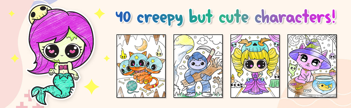 Creepy Kawaii Kingdom Coloring Book 1 (Digital Download)
