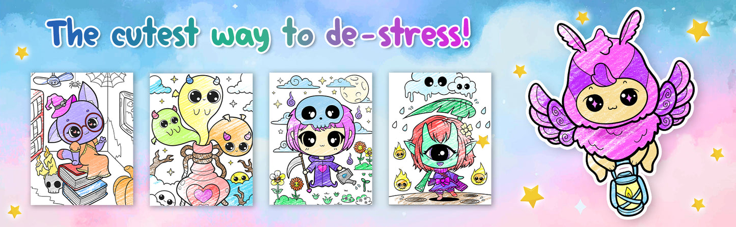 Creepy Kawaii Kingdom Coloring Book 1 (Digital Download)