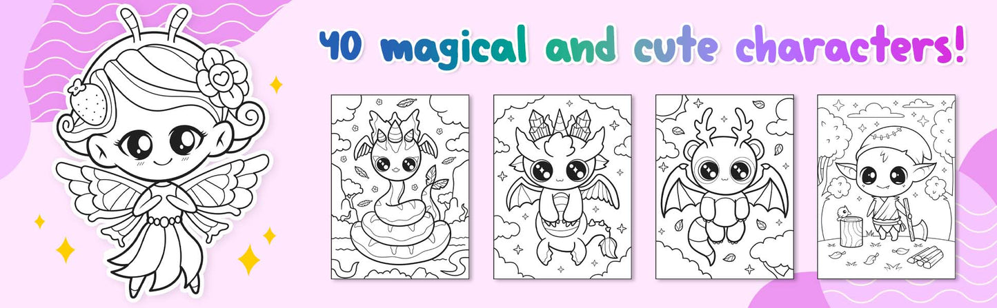 Fantasy Kawaii Kingdom Coloring Book 1 (Digital Download)