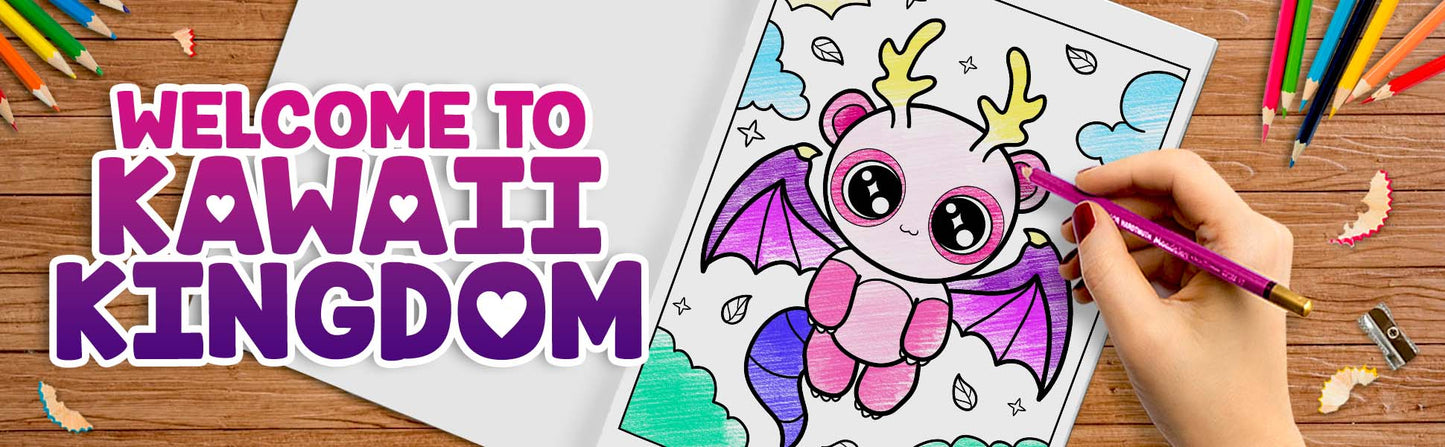 Fantasy Kawaii Kingdom Coloring Book 1 (Digital Download)