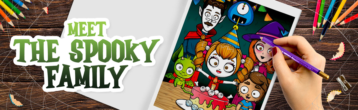 The Spooky Family Coloring Book 1 (Digital Download)