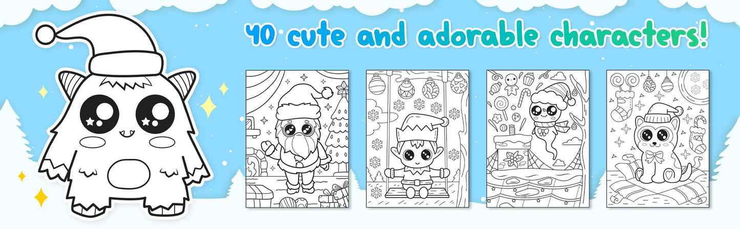 Christmas Kawaii Kingdom Coloring Book 2 (Digital Download)