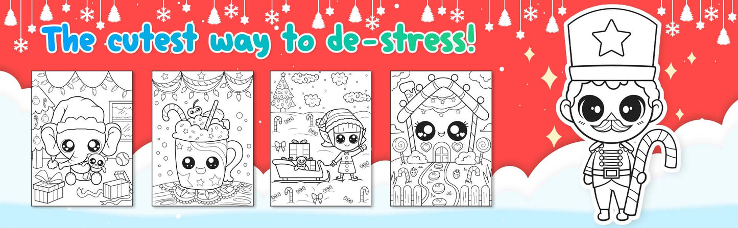 Christmas Kawaii Kingdom Coloring Book 2 (Digital Download)