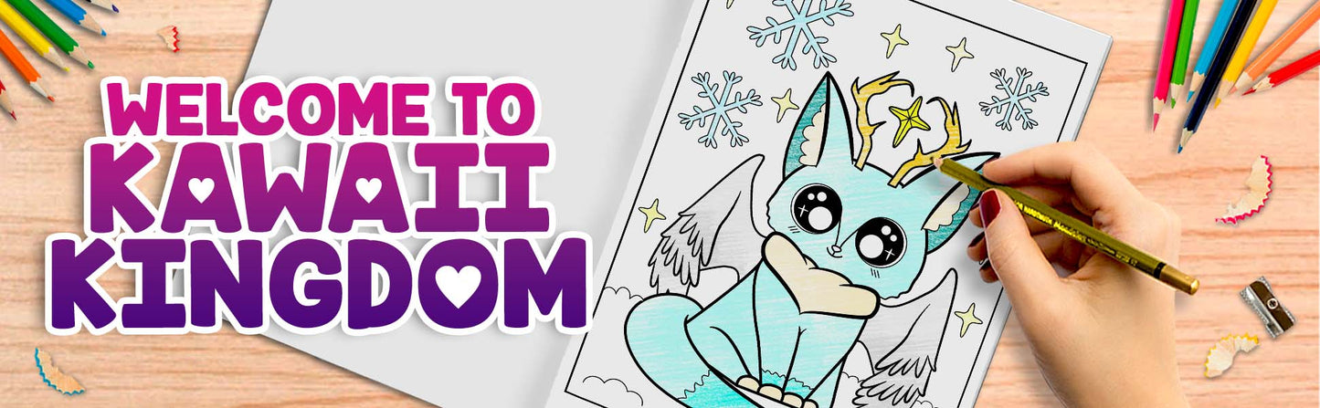 Fantasy Kawaii Kingdom Coloring Book 2 (Digital Download)
