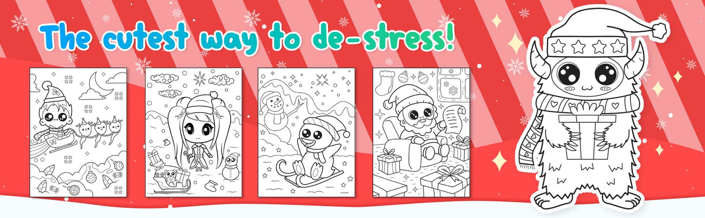 Christmas Kawaii Kingdom Coloring Book 3 (Digital Download)