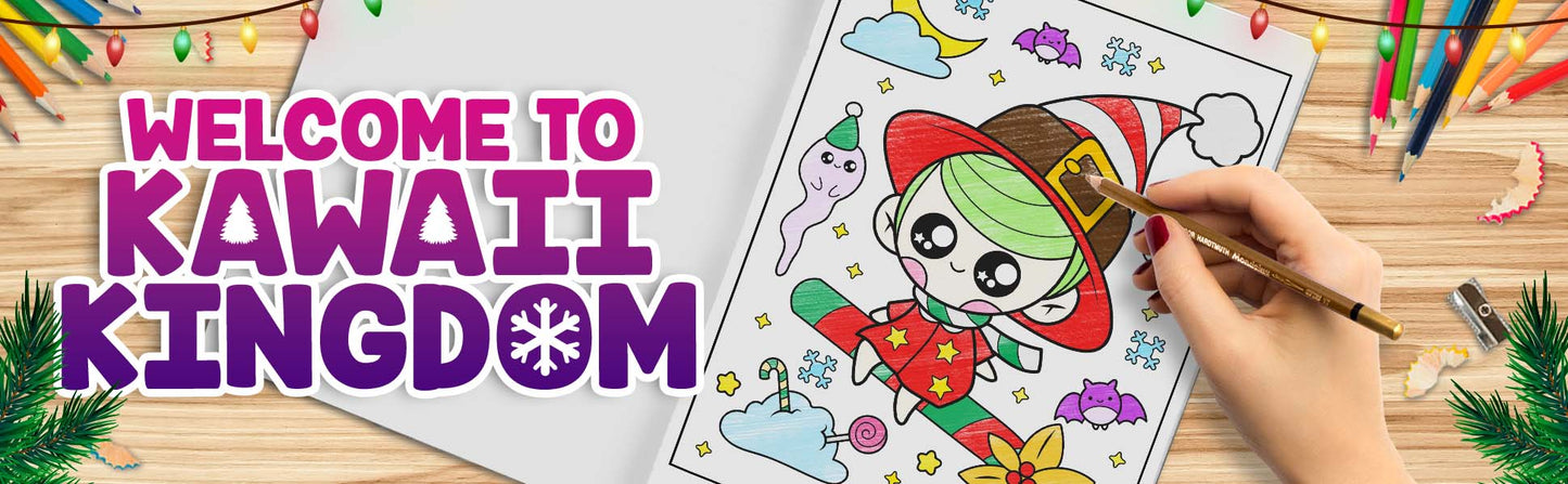 Christmas Kawaii Kingdom Coloring Book 3 (Digital Download)