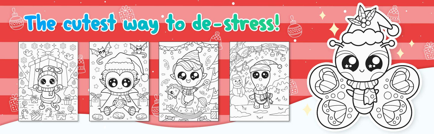 Christmas Kawaii Kingdom Coloring Book 4 (Digital Download)