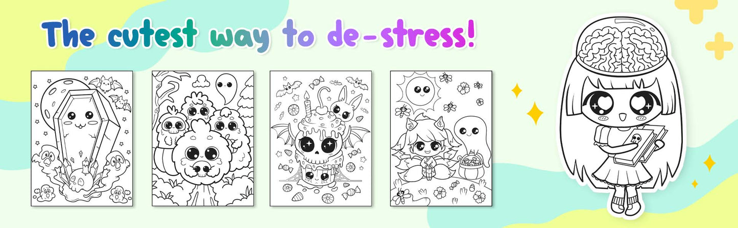 Creepy Kawaii Kingdom Coloring Book 4 (Digital Download)