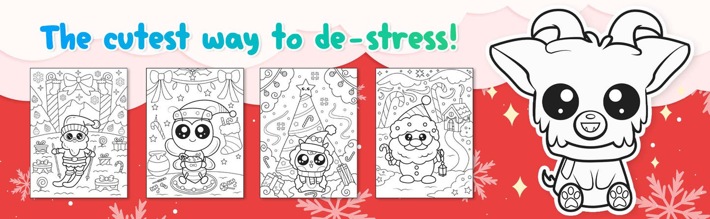 Christmas Kawaii Kingdom Coloring Book 5 (Digital Download)