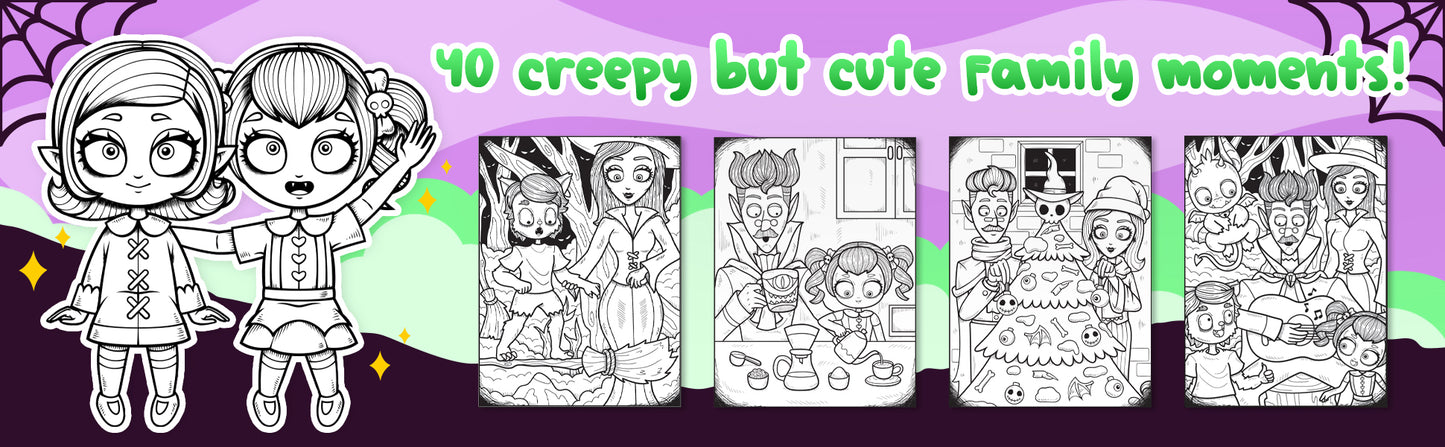 The Spooky Family Coloring Book 5 (Digital Download)