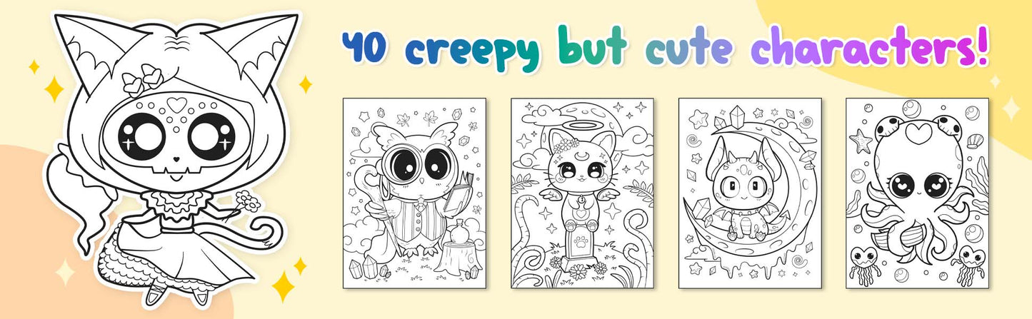 Creepy Kawaii Kingdom Coloring Book 5 (Digital Download)