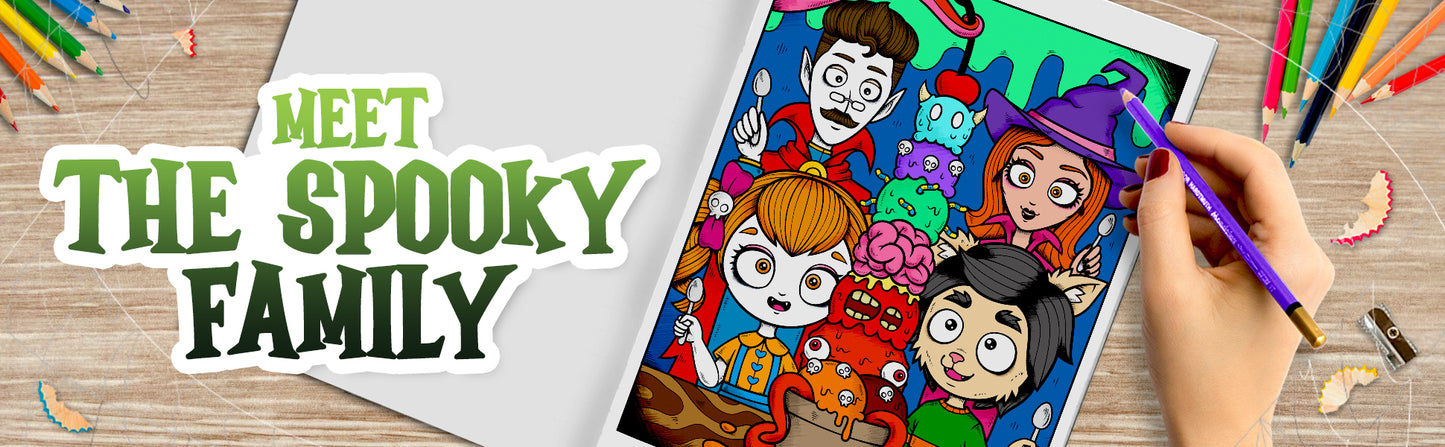 The Spooky Family Coloring Book 5 (Digital Download)