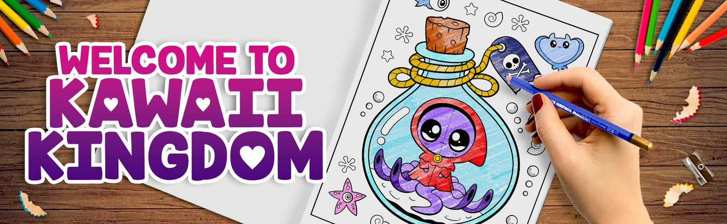 Creepy Kawaii Kingdom Coloring Book 5 (Digital Download)