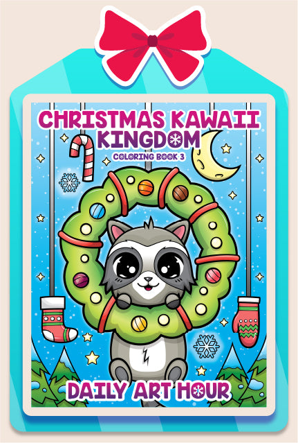 Christmas Kawaii Kingdom Coloring Book 3