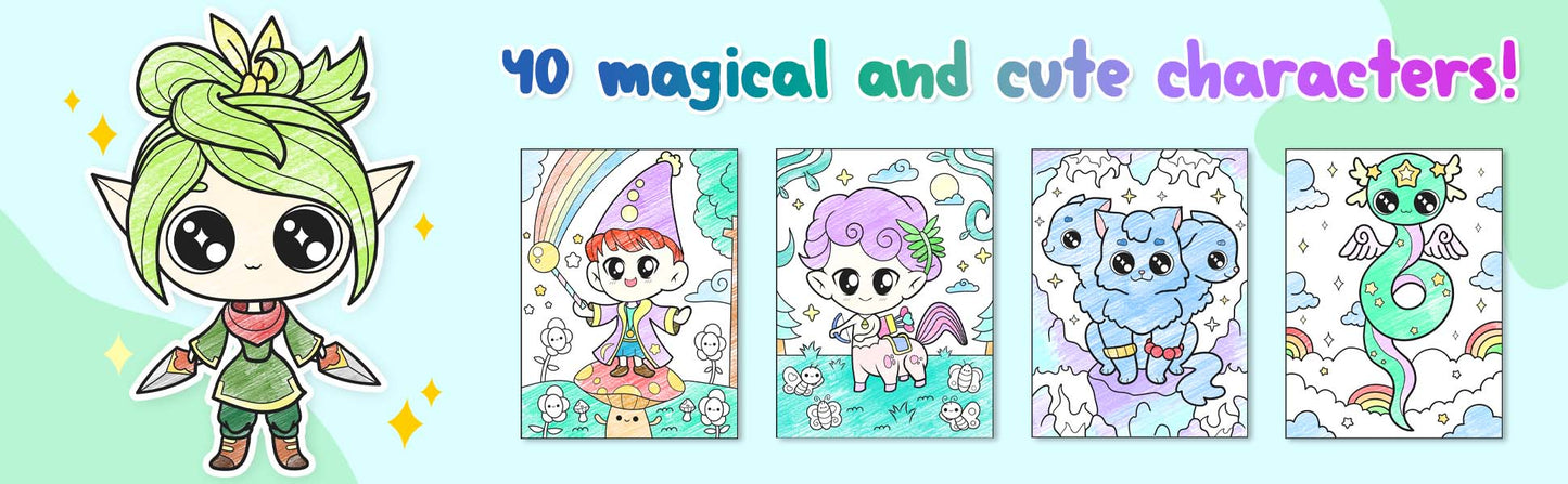 Fantasy Kawaii Kingdom Coloring Book 2