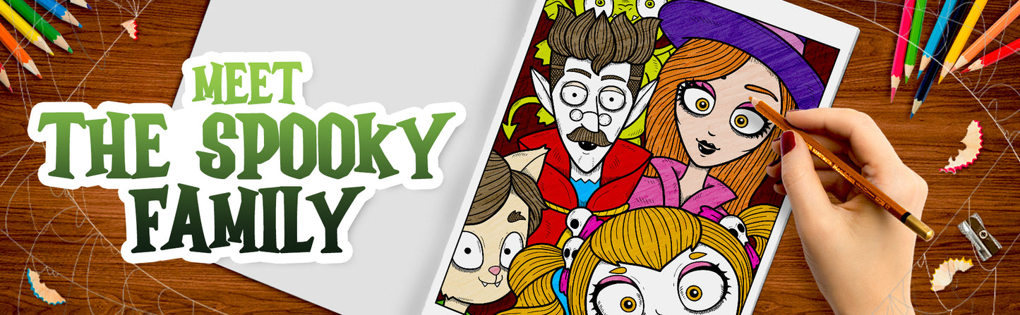 The Spooky Family Coloring Book 3