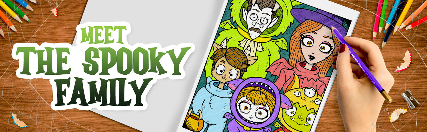 The Spooky Family Coloring Book 4